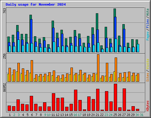 Daily usage for November 2024