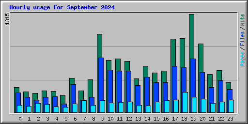 Hourly usage for September 2024