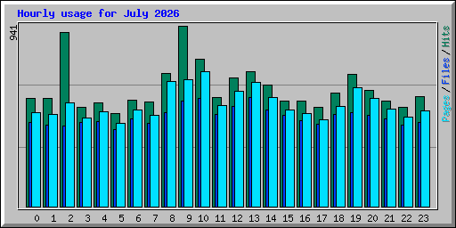 Hourly usage for July 2026